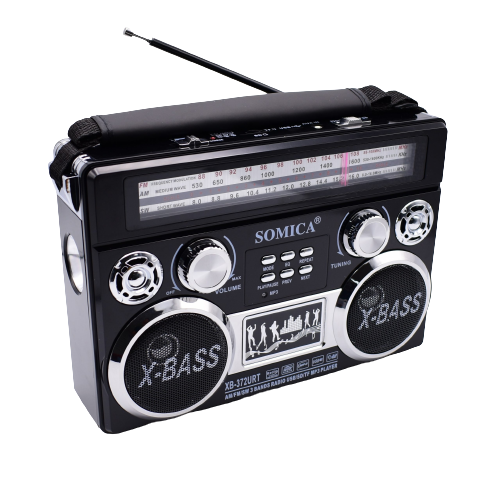 Radio portabil, mp3, tf, sd, usb, fm, am, sw, aux, lanterna, negru
